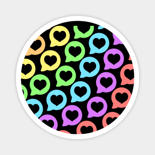 Rainbow Heart Speech Bubbles Magnet